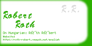 robert roth business card